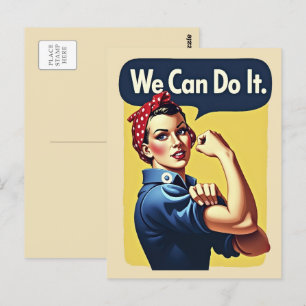 We Can Do It Famous Feminism Postcard