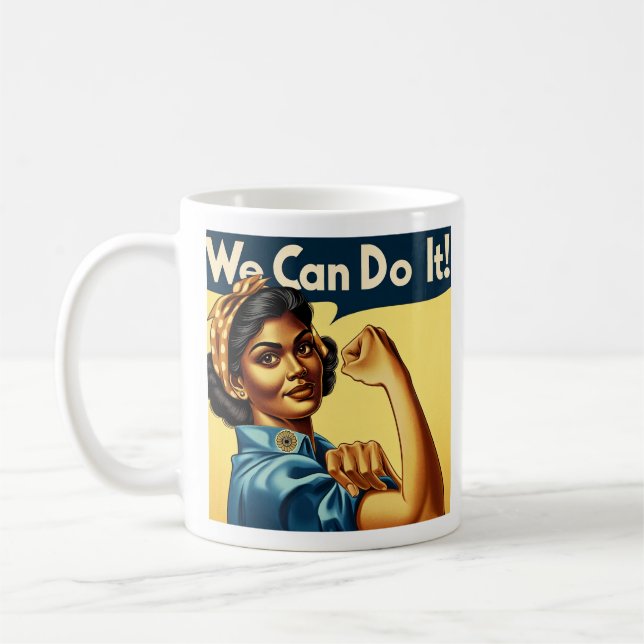 We Can Do It - Indian Rosie the Riveter Coffee Mug (Left)