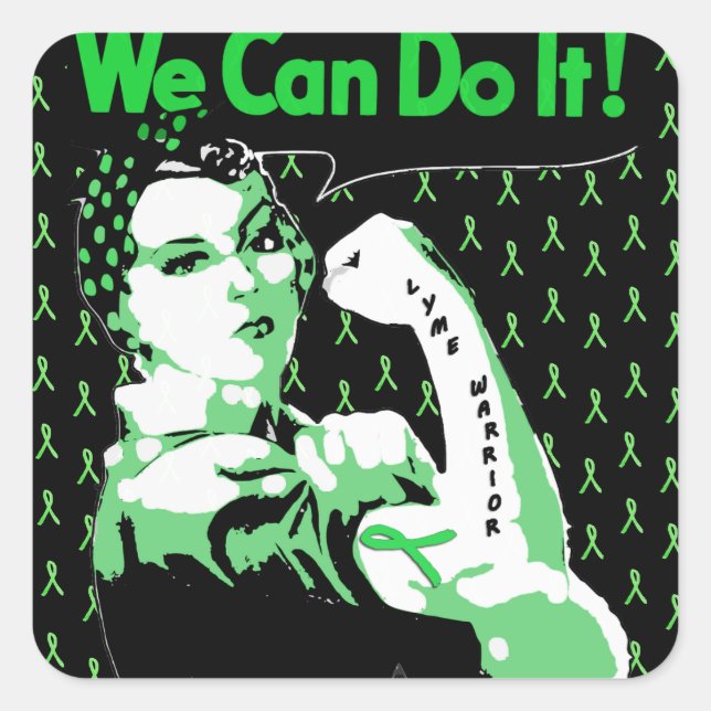We Can Do It, Lyme Disease Warrior Sticker (Front)