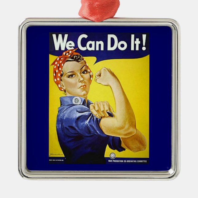 We Can Do It! Metal Ornament (Front)
