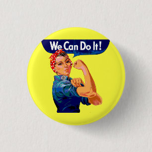 We Can Do It - Motivational Pop Art  1 Inch Round Button