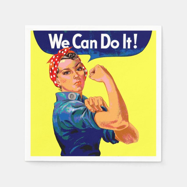 We Can Do It - Motivational Pop Art   Napkin (Front)