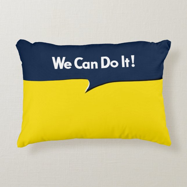 We Can Do it Rosie Accent Pillow (Front)