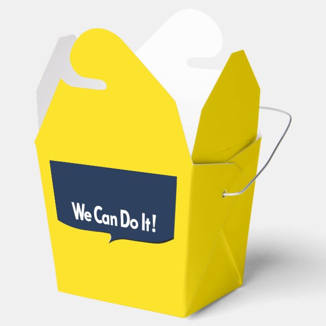 We Can Do it Rosie Graphic Bubble Favor Box (Opened)