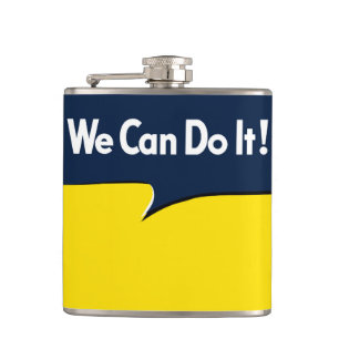 We Can Do it Rosie Graphic Bubble Hip Flask