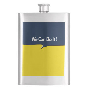 We Can Do it Rosie Headline Hip Flask