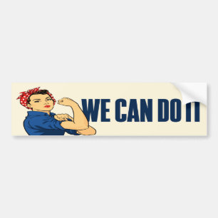 We Can Do It Rosie Riveter Bumper Sticker