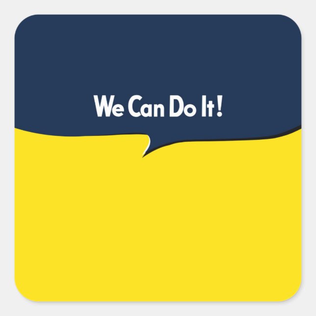 We Can Do it Rosie Square Sticker (Front)