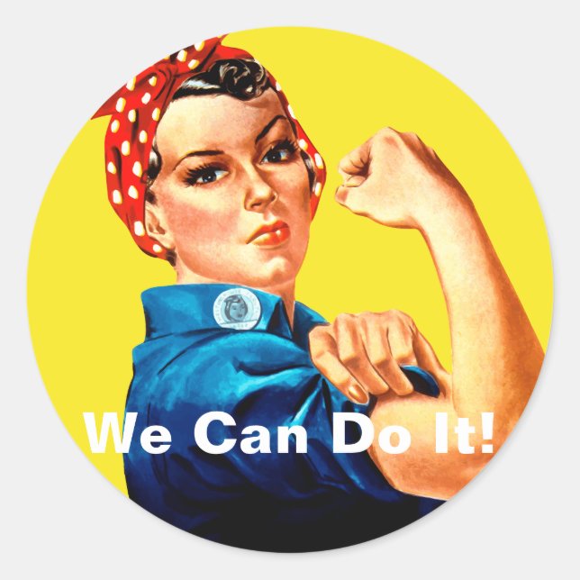 We Can Do It! Rosie the Riveter Classic Round Sticker (Front)