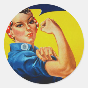 We Can Do It Rosie the Riveter Classic Round Sticker