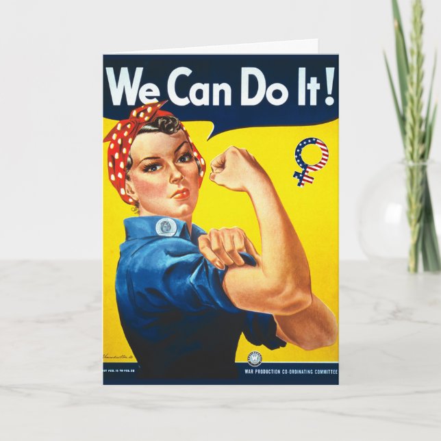 We Can Do It! Rosie the Riveter Greeting Card (Front)