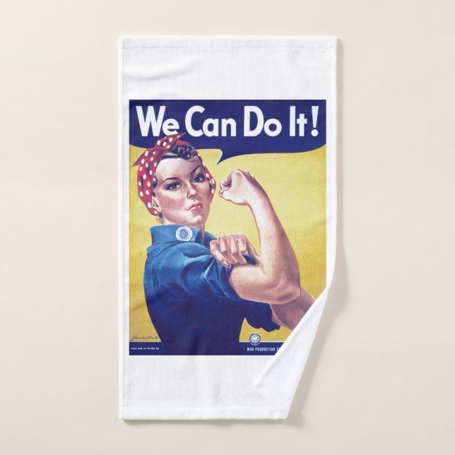 We Can Do It Rosie the Riveter United States  Hand Towel (Hand Towel)