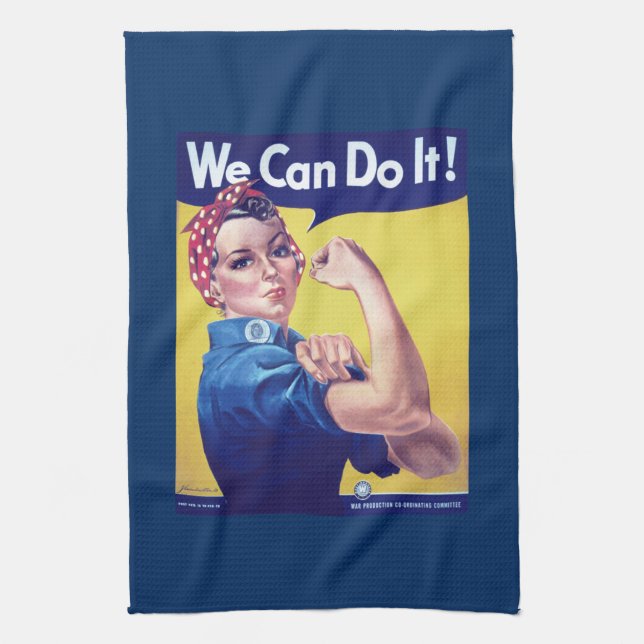 We Can Do It Rosie the Riveter United States  Kitchen Towel (Vertical)