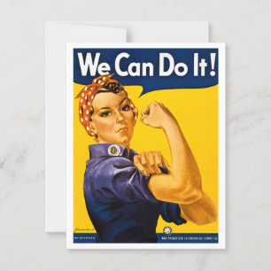 We Can Do It! Rosie the Riveter Vintage WW2 Card