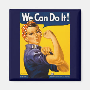 We Can Do It! Rosie the Riveter Vintage WW2 Magnet