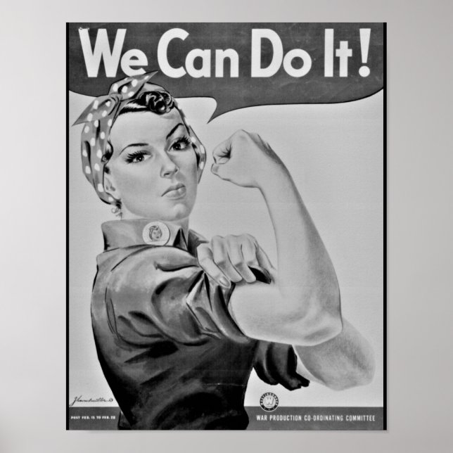 "We Can Do It!" Rosie the Riveter WWII Poster (Front)