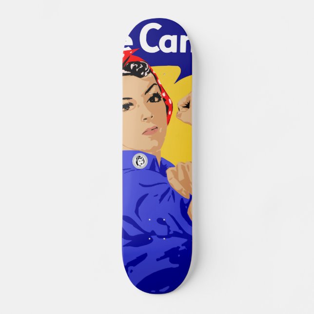 We Can Do It! Rosie The Riveter WWII Poster Skateboard (Front)