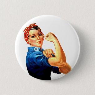 We Can Do It Rosie the Riveter WWII Propaganda 2 Inch Round Button