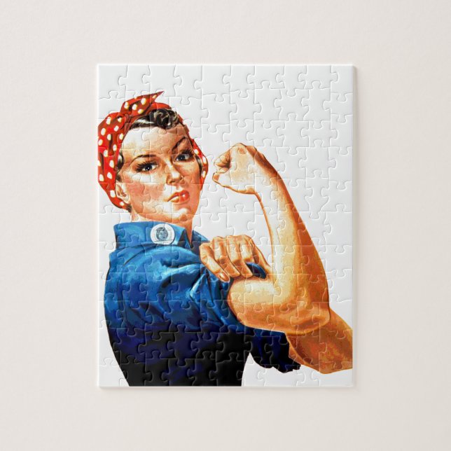 We Can Do It Rosie the Riveter WWII Propaganda Jigsaw Puzzle (Vertical)