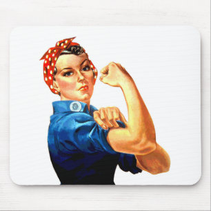 We Can Do It Rosie the Riveter WWII Propaganda Mouse Pad