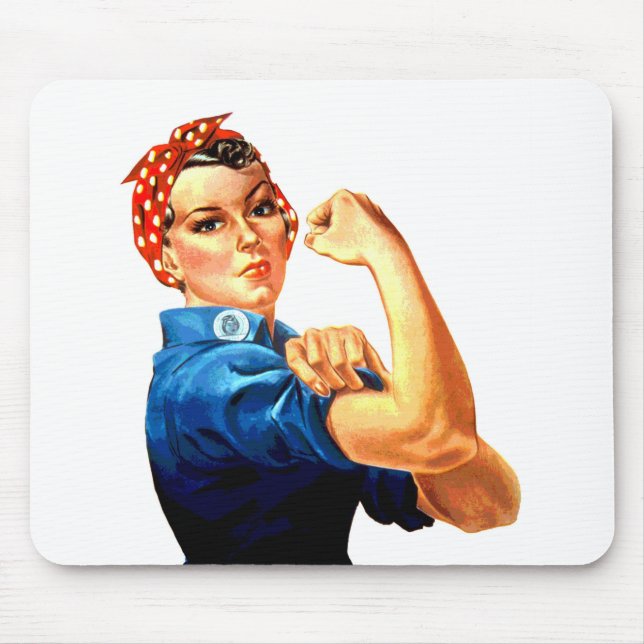 We Can Do It Rosie the Riveter WWII Propaganda Mouse Pad (Front)