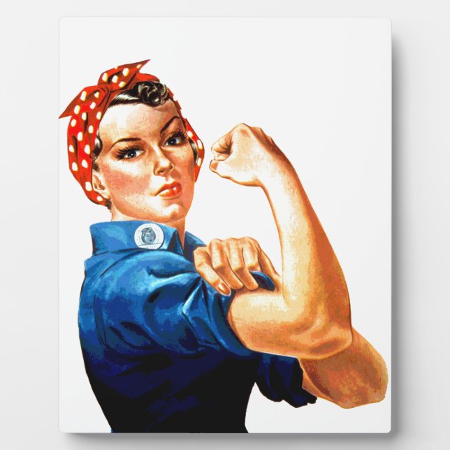 We Can Do It Rosie the Riveter WWII Propaganda Plaque (Front)