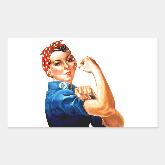 We Can Do It Rosie the Riveter WWII Propaganda Sticker (Front)