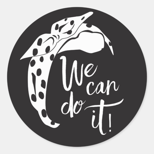 We Can Do It Stickers. Rosie the Rivoter. Classic Round Sticker (Front)