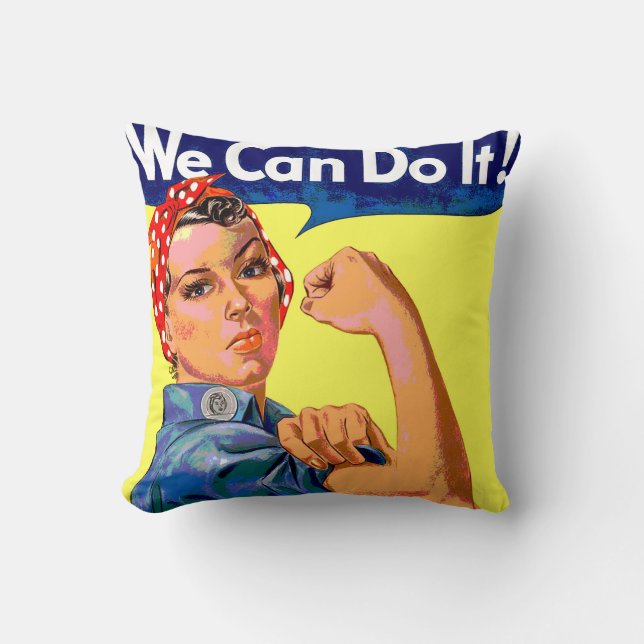 We Can Do It  Throw Pillow (Front)