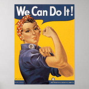 We Can Do It Vintage Print