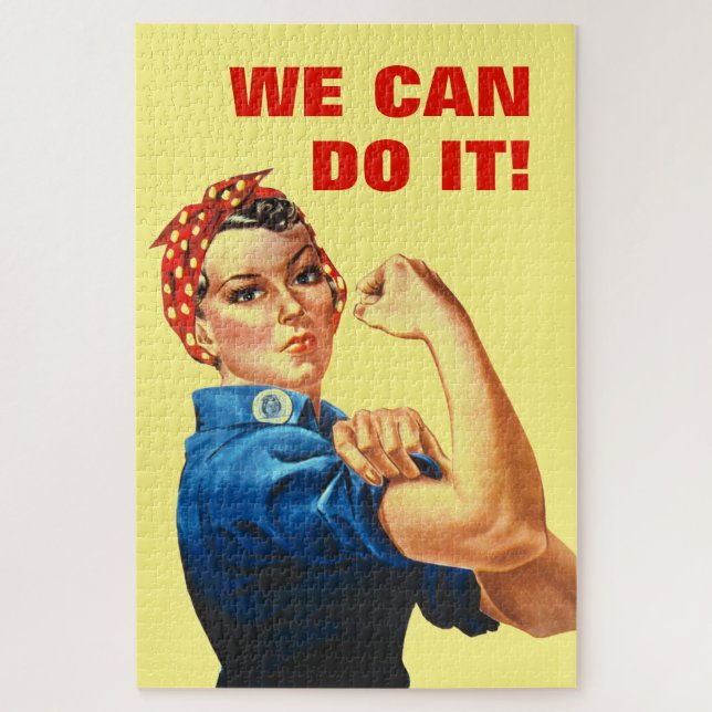 We Can Do It World War II Propaganda Rosie Riveter Jigsaw Puzzle (Vertical)