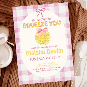 We Can’t Wait to Squeeze You Lemon Baby Shower Invitation