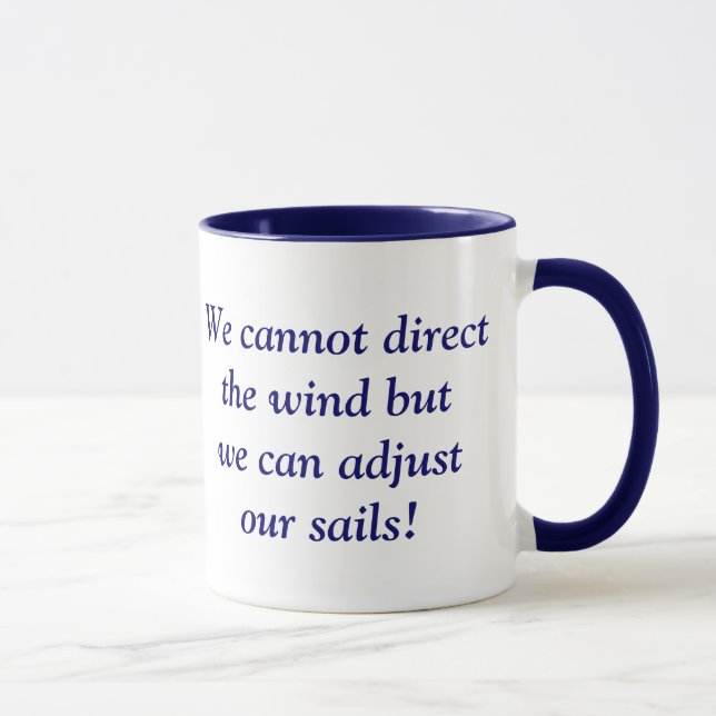 We cannot direct the wind but we can adjust our sa mug (Right)