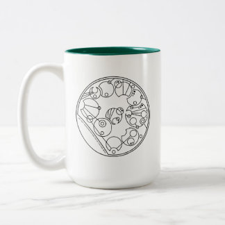 We Can't Ibuprofen - Circular Gallifreyan Two-Tone Coffee Mug