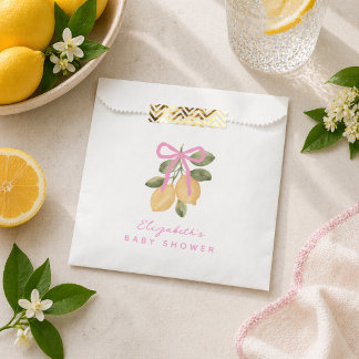 We Can't Wait to Squeeze You Lemon Baby Shower Favour Bag