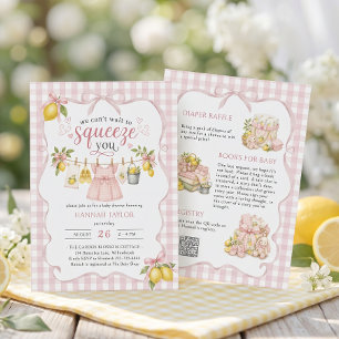 We Can't Wait to Squeeze You Lemon Baby Shower Invitation