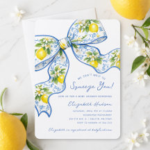 We Can't Wait to Squeeze You Lemon Bow Baby Shower