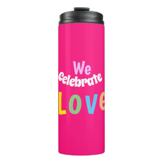 we celebrated love pillar candle thermal tumbler