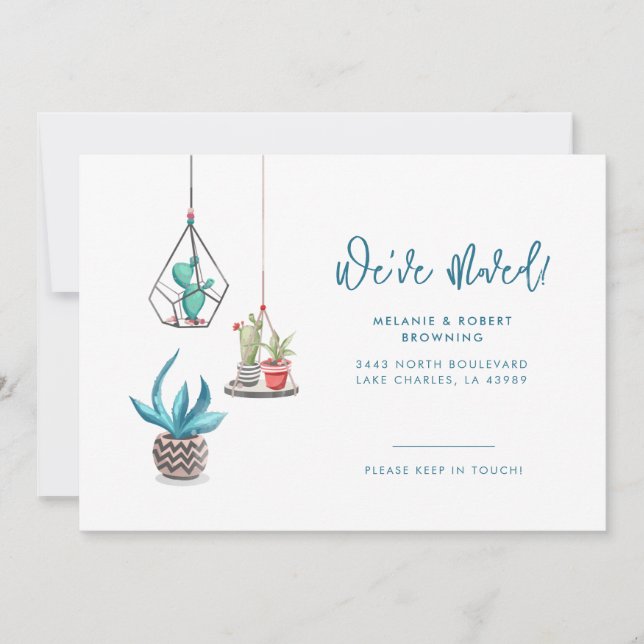 We Changed Address Chic Custom Moving Announcement (Front)