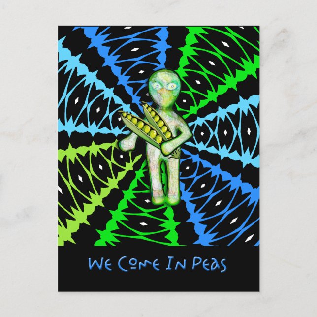 We Come In Peas ! Postcard (Front)