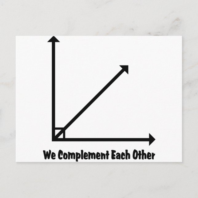 we complement each other postcard (Front)