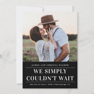 We could not wait wedding announcement