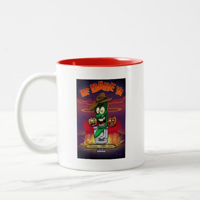 We Dare Ya - Hot Pepper Sauce Novelty Coffee Mug (Left)