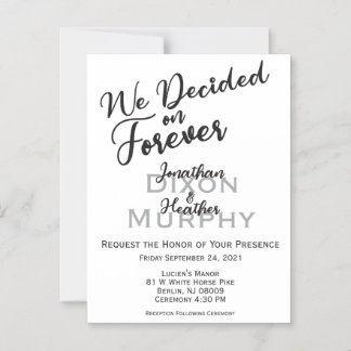 We decided of forever, Soficitated, simple design Magnetic Invitation