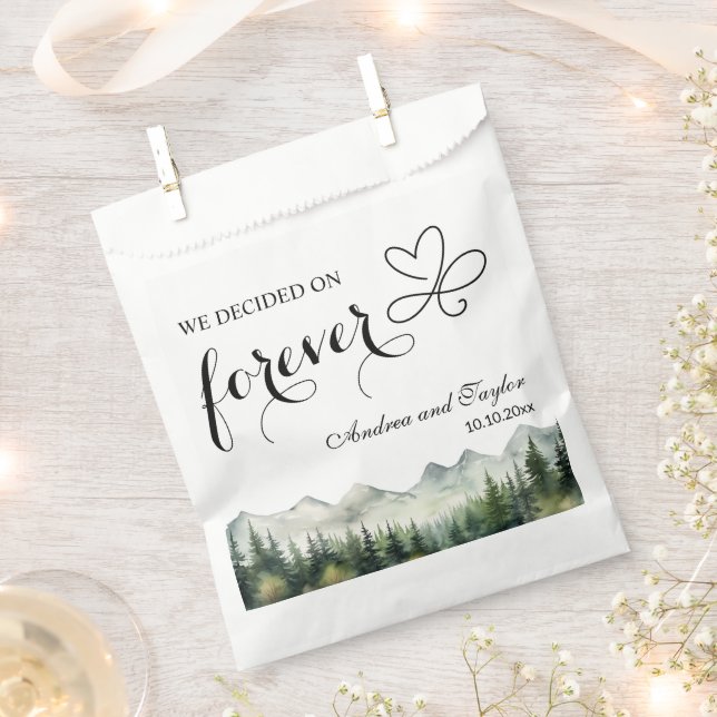 We decided on Forever Elegant Wedding Favour Bag (Clipped)