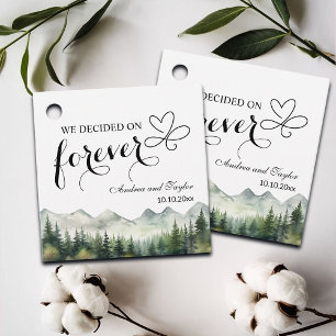 We decided on Forever Elegant Wedding Favour Tags