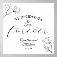 We decided on Forever Magnolia Line Art Wedding