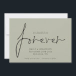 We Decided On Forever Pale Sage Save The Date<br><div class="desc">We Decided On Forever Pale Sage. A simple design on a background of sage green to invite your guests to save your date. We Decided on Forever which is in a stylish set script is in the centre.The rest of the text you can easily personalise. Text and background colours can...</div>