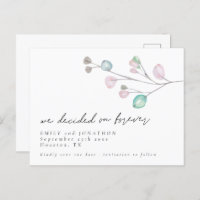 We Decided on Forever Script Leaves Save The Date 