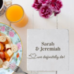 We Definitely Do Heart Personalized Wedding Trivet<br><div class="desc">A perfect wedding gift for any couple,  this simply elegant trivet proclaims that they'd do it all again! Can be customized with ANY names.</div>